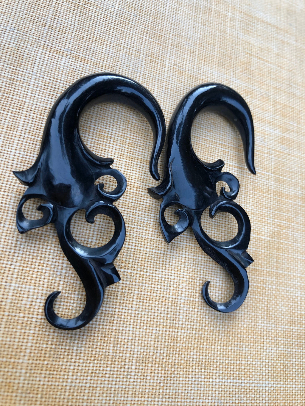 Hand-Carved Bone Wisteria Hanging Earrings