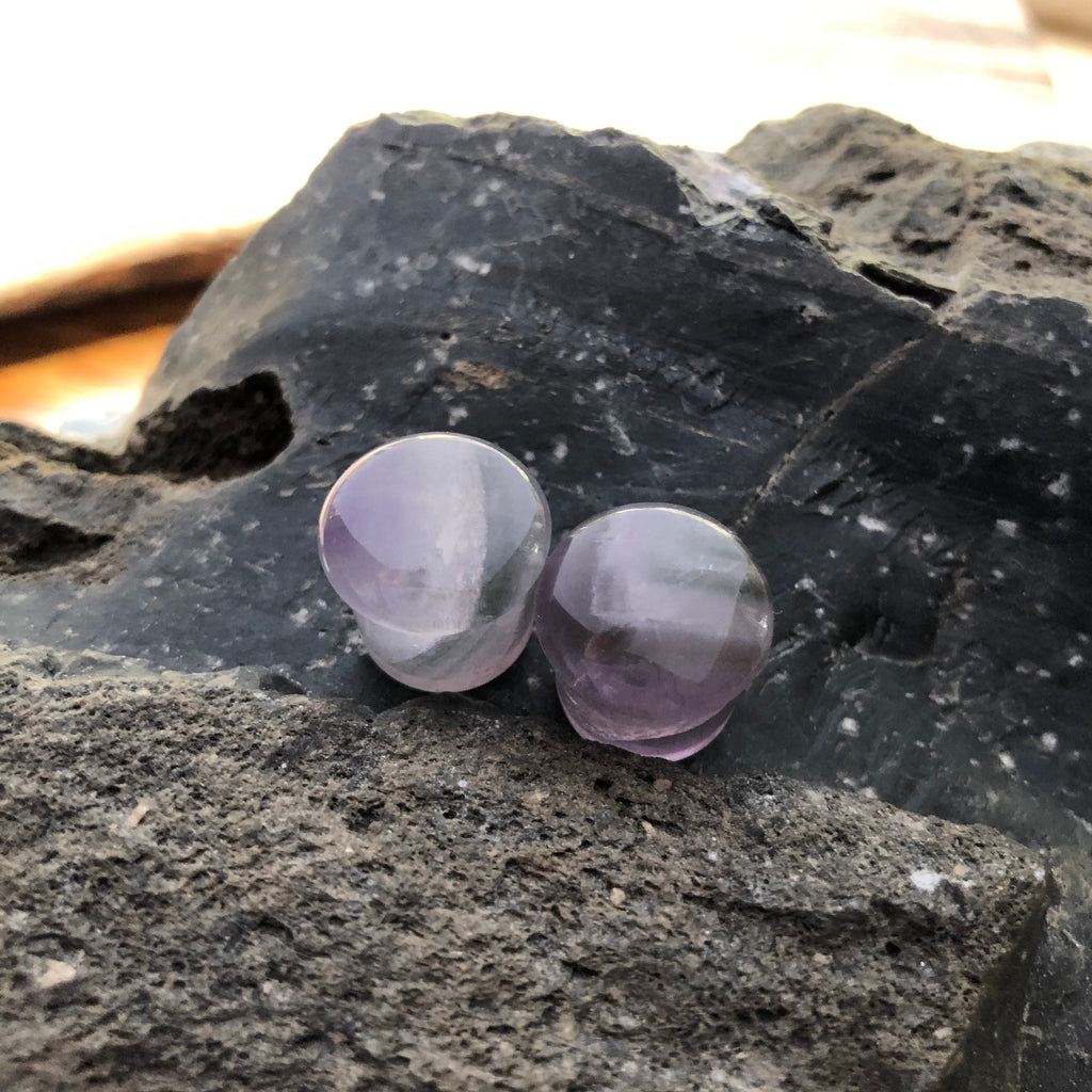 OOAK Amethyst Plugs – 1/2" (13mm) Single Flared