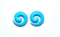 Synthetic Turquoise Spiral Earrings – 0g (8mm)