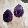 OOAK Purple Fluorite Teardrop Plugs – 3/4" (19mm)