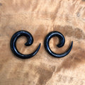 Classic Water Buffalo Horn Spiral Earrings