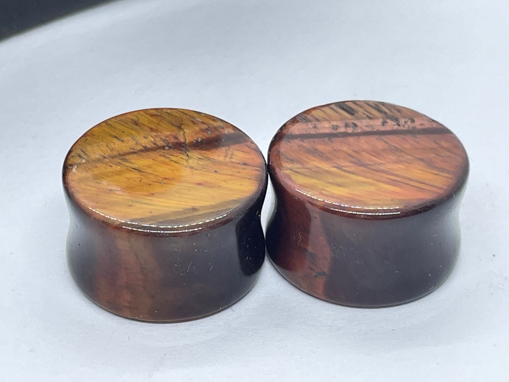 OOAK Brown Tiger’s Eye Plugs – 3/4" (19mm)