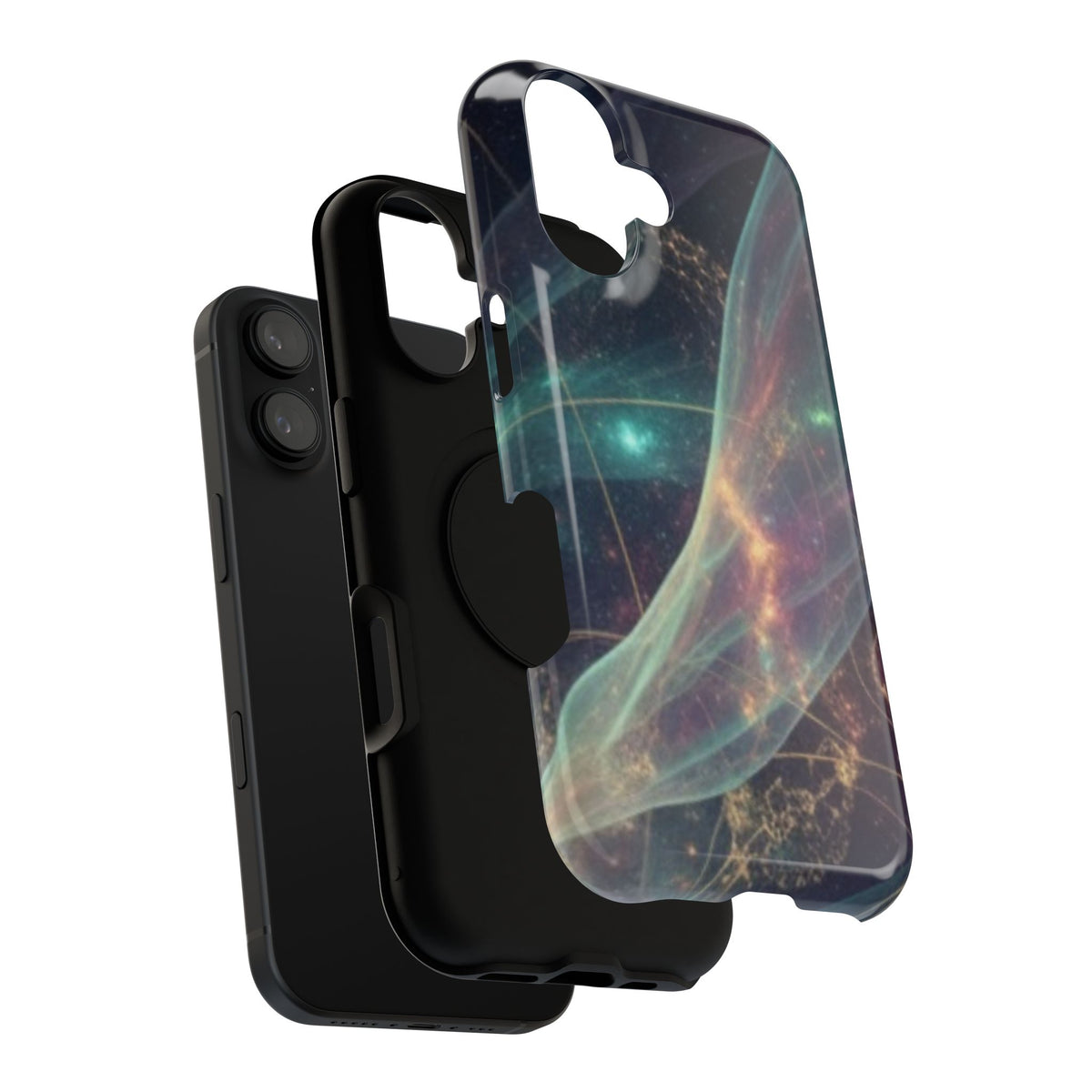 Galaxy Nebula Impact Phone Case — Protective Cosmic Art iPhone Cover