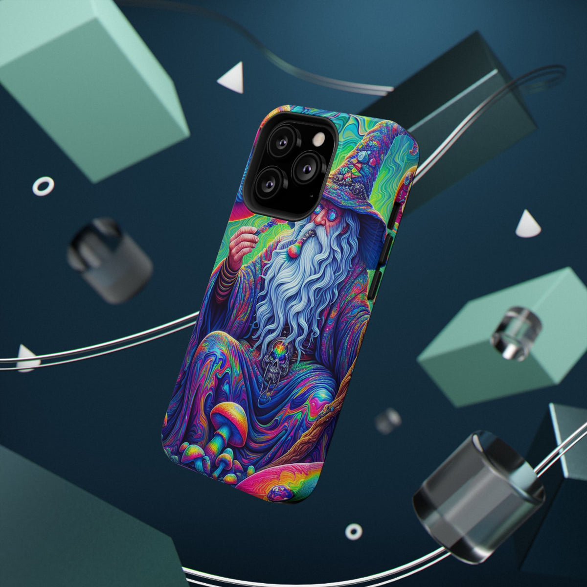 Psychedelic Wizard Phone Case — Impact‑Resistant Protective Cover