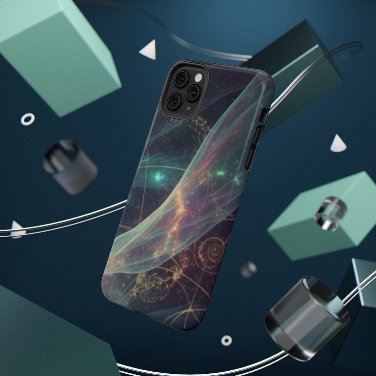 Galaxy Nebula Impact Phone Case — Protective Cosmic Art iPhone Cover