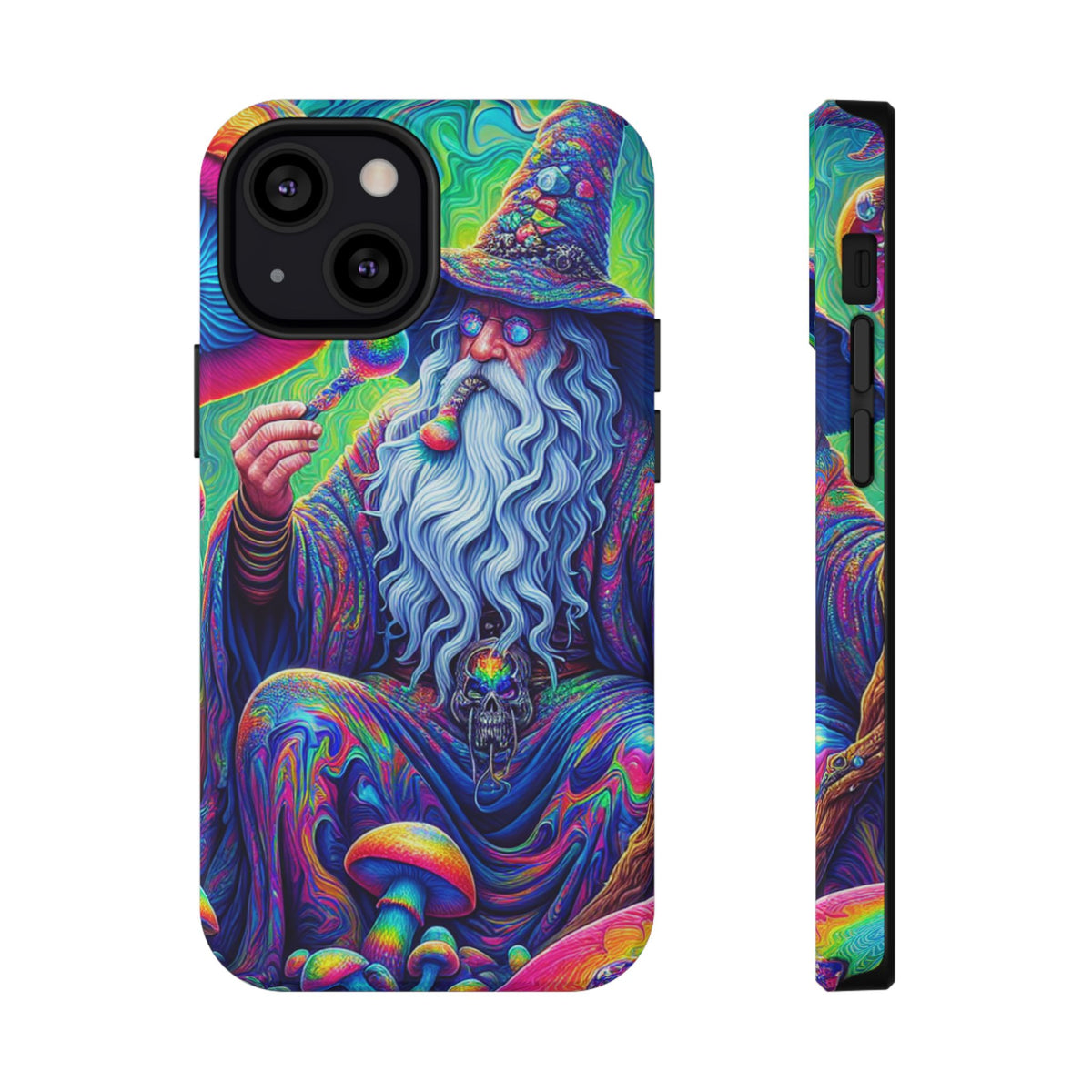 Psychedelic Wizard Phone Case — Impact‑Resistant Protective Cover