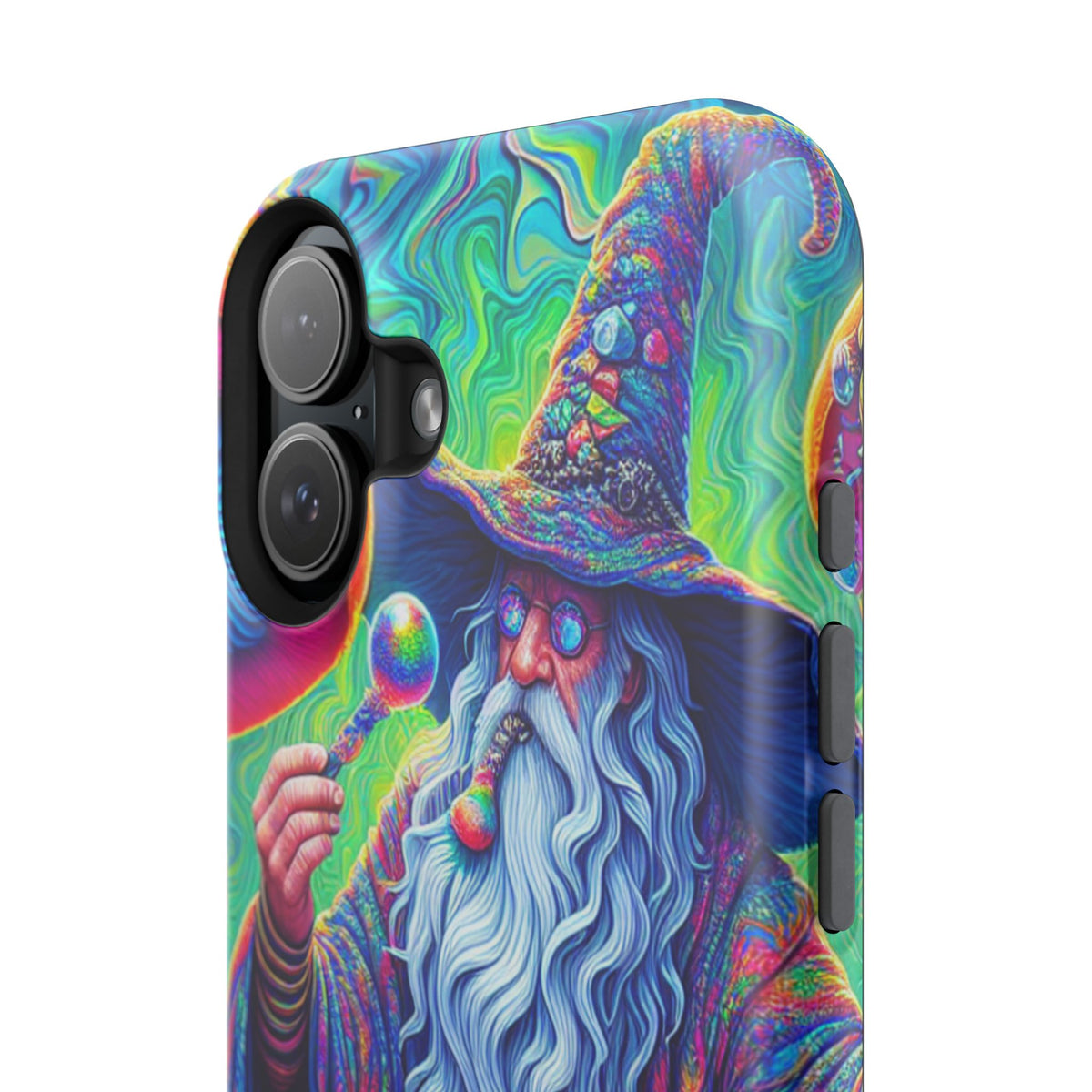 Psychedelic Wizard Phone Case — Impact‑Resistant Protective Cover