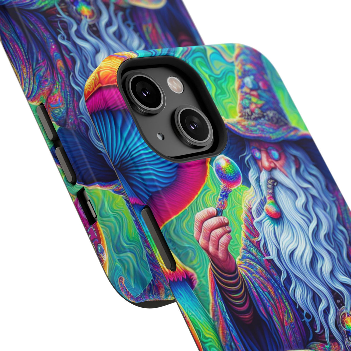 Psychedelic Wizard Phone Case — Impact‑Resistant Protective Cover