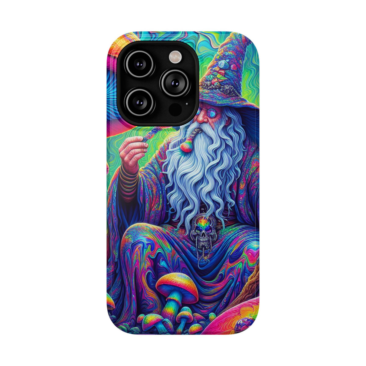 Psychedelic Wizard Phone Case — Impact‑Resistant Protective Cover