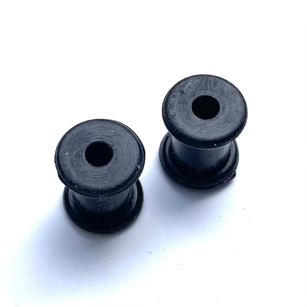 Black Silicone Tunnels – Flexible Ear Gauges