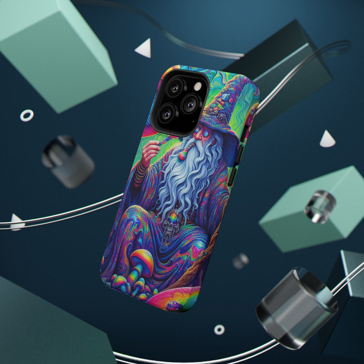 Psychedelic Wizard Phone Case — Impact‑Resistant Protective Cover