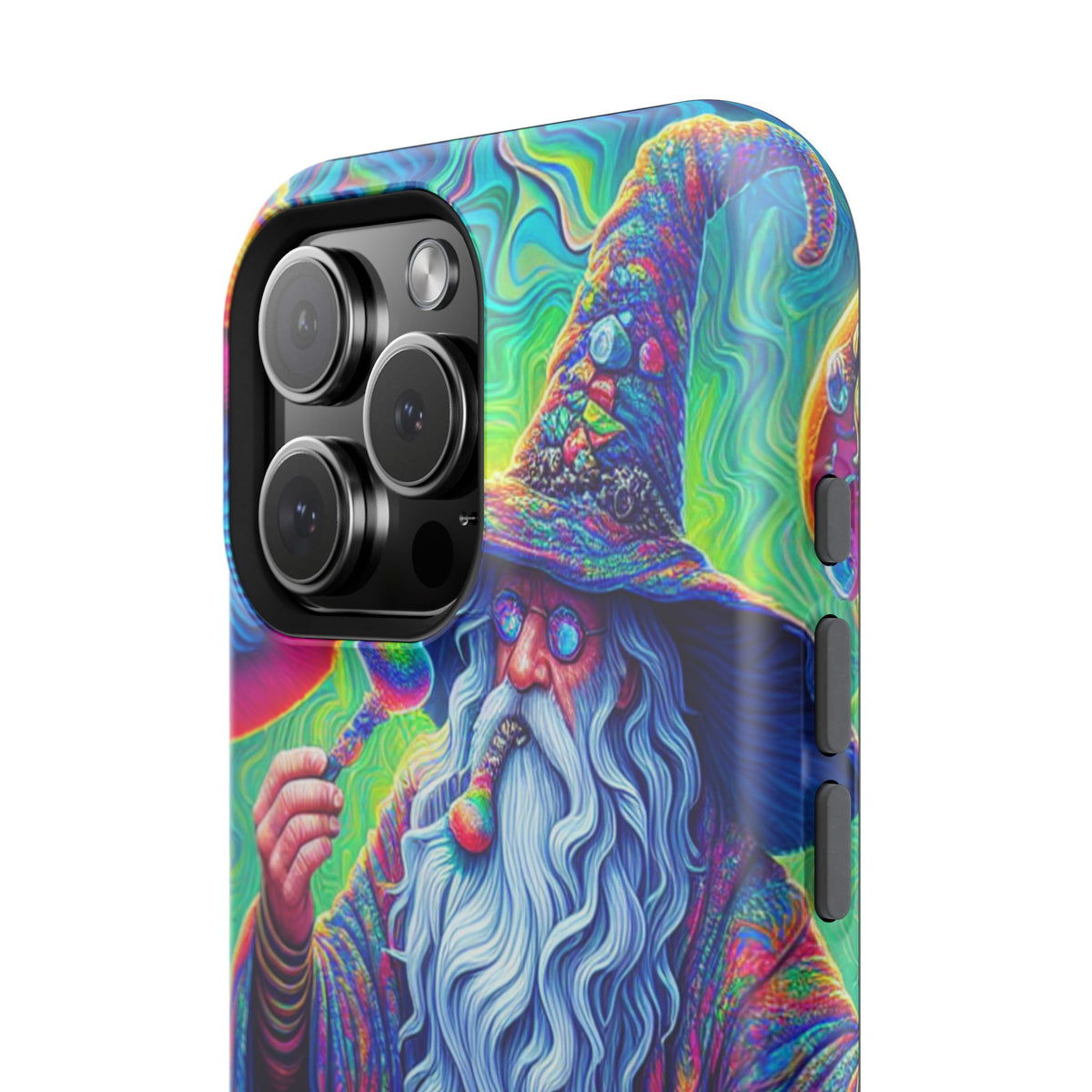 Psychedelic Wizard Phone Case — Impact‑Resistant Protective Cover