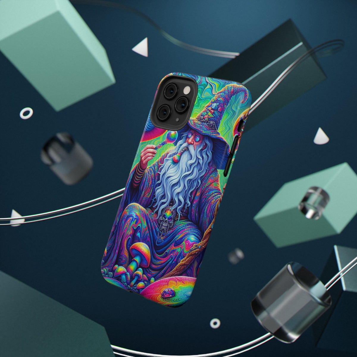 Psychedelic Wizard Phone Case — Impact‑Resistant Protective Cover