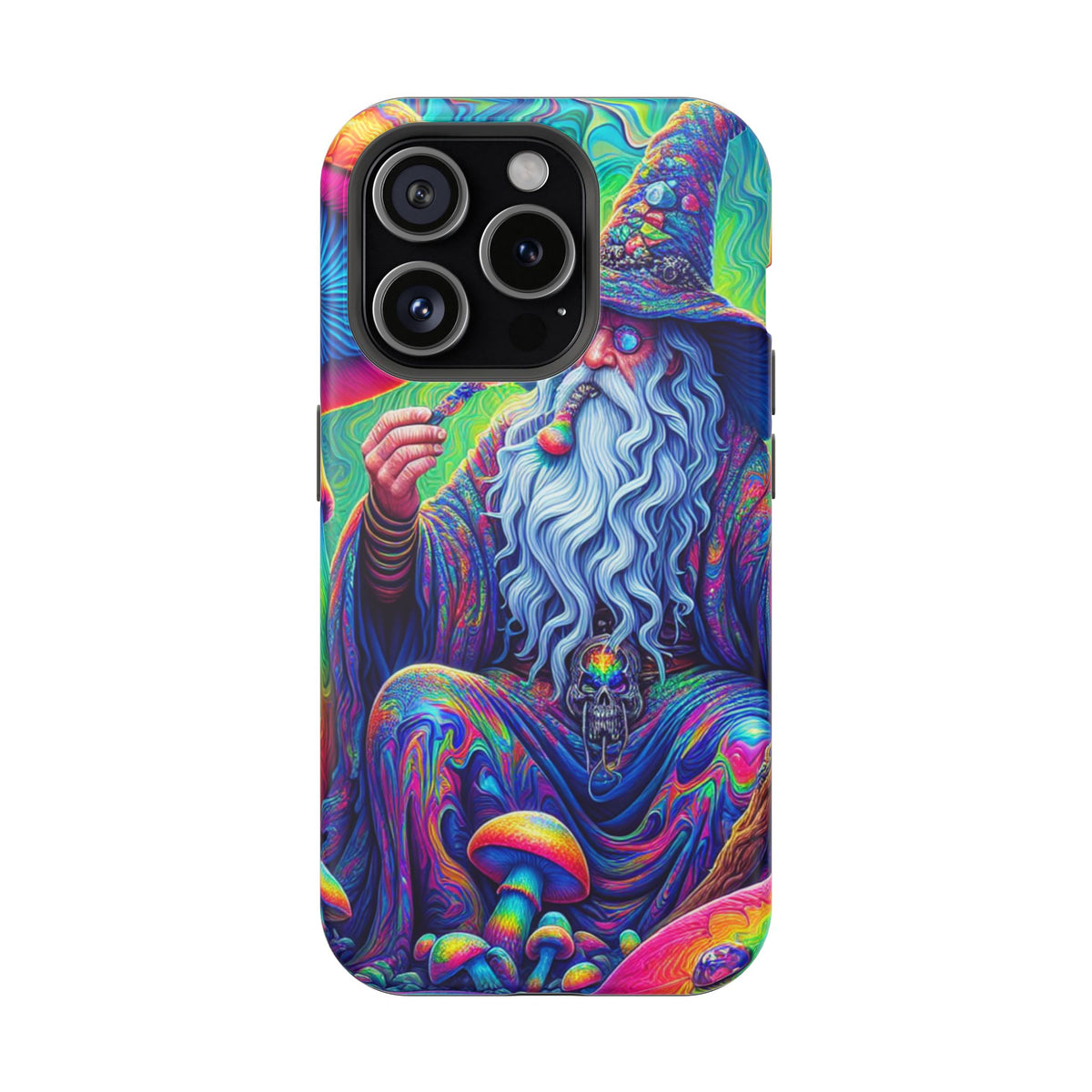 Psychedelic Wizard Phone Case — Impact‑Resistant Protective Cover