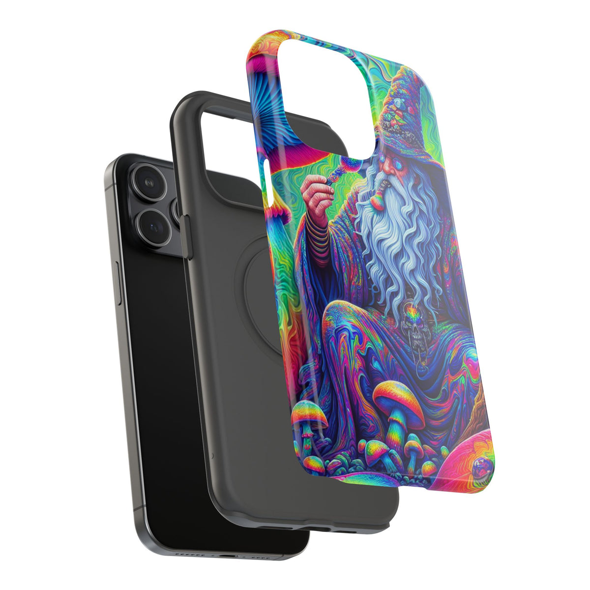 Psychedelic Wizard Phone Case — Impact‑Resistant Protective Cover