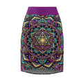 Mandala Sacred Geometry Pencil Skirt — Boho Psychedelic AOP