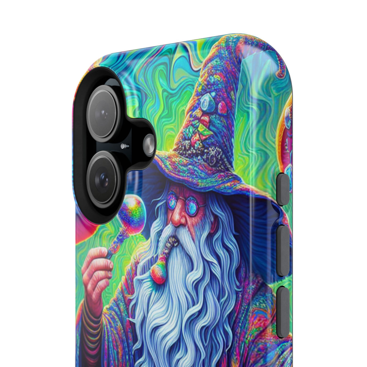 Psychedelic Wizard Phone Case — Impact‑Resistant Protective Cover