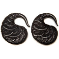 Carved Horn Paisley Flower Earrings – Gauged Hangers