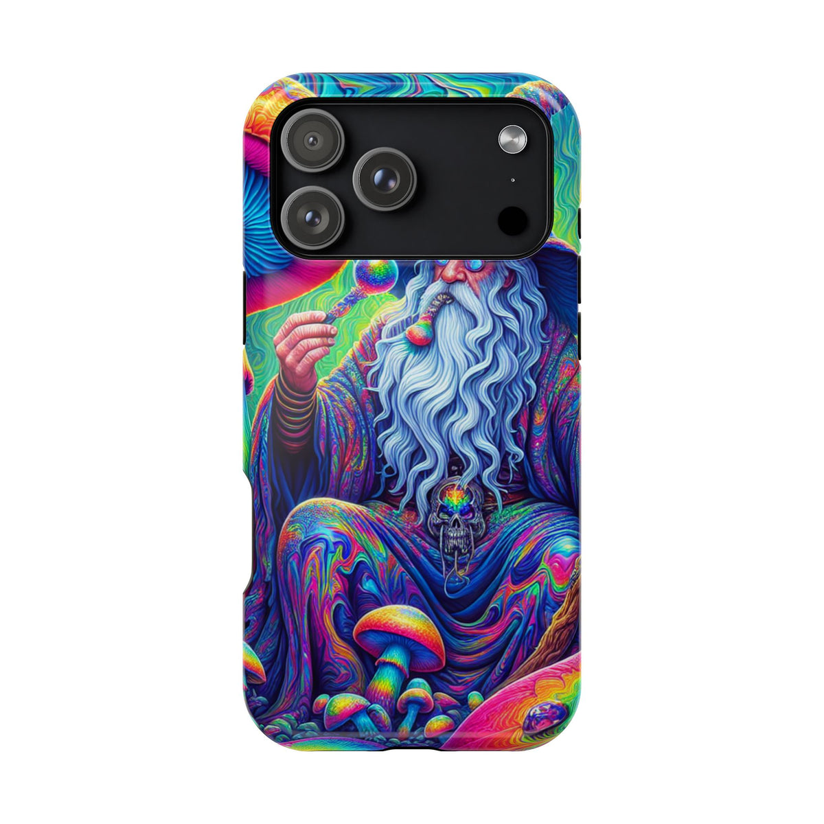 Psychedelic Wizard Phone Case — Impact‑Resistant Protective Cover