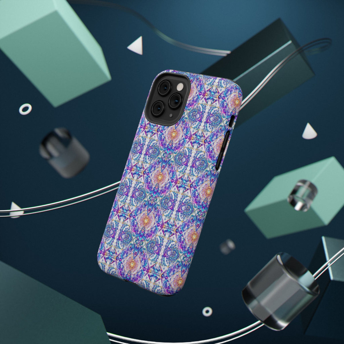 Geometric Pattern Phone Case — Protective Cosmic Art iPhone Cover