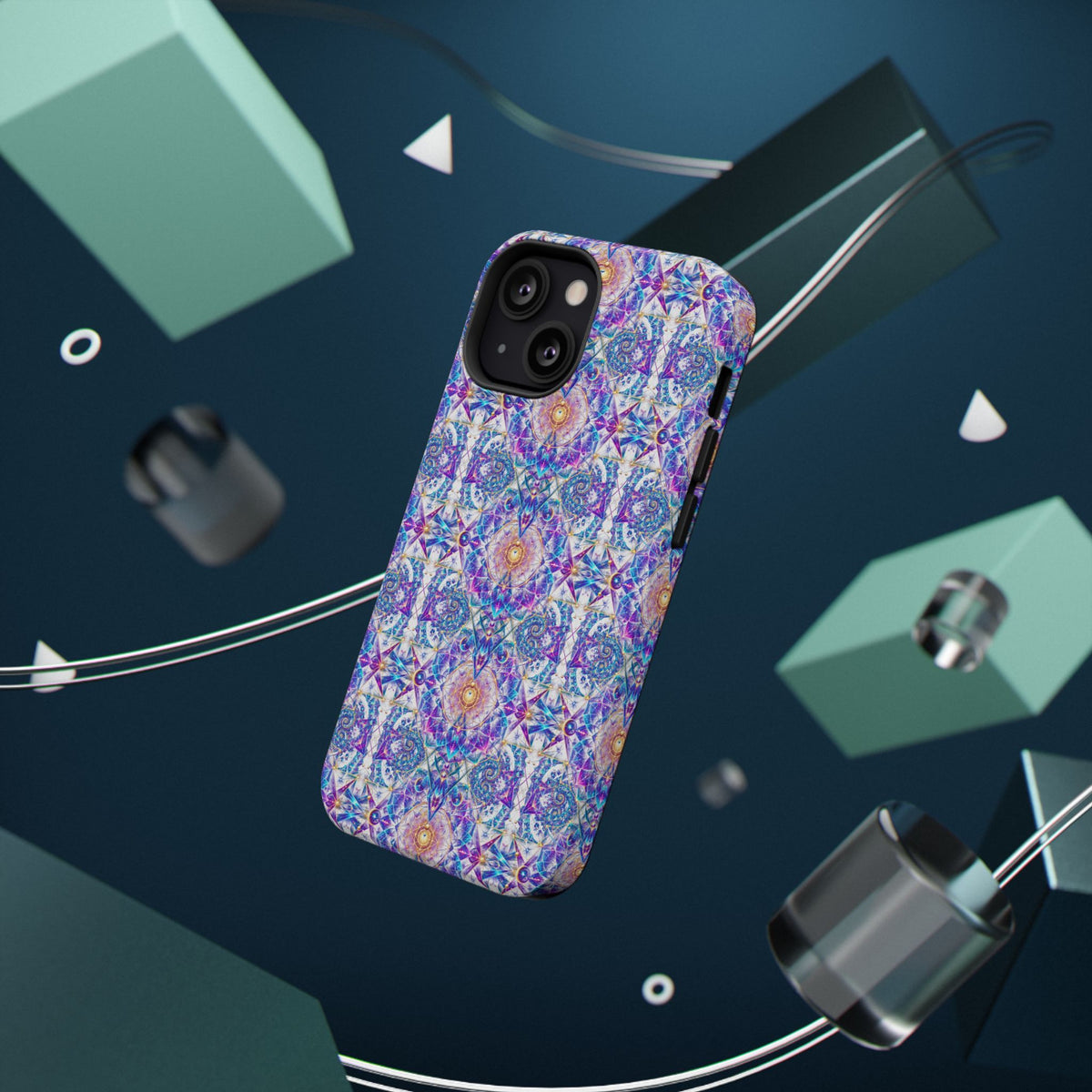 Geometric Pattern Phone Case — Protective Cosmic Art iPhone Cover