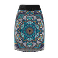 Mandala Pencil Skirt — Psychedelic Vision Boho Geometric Print