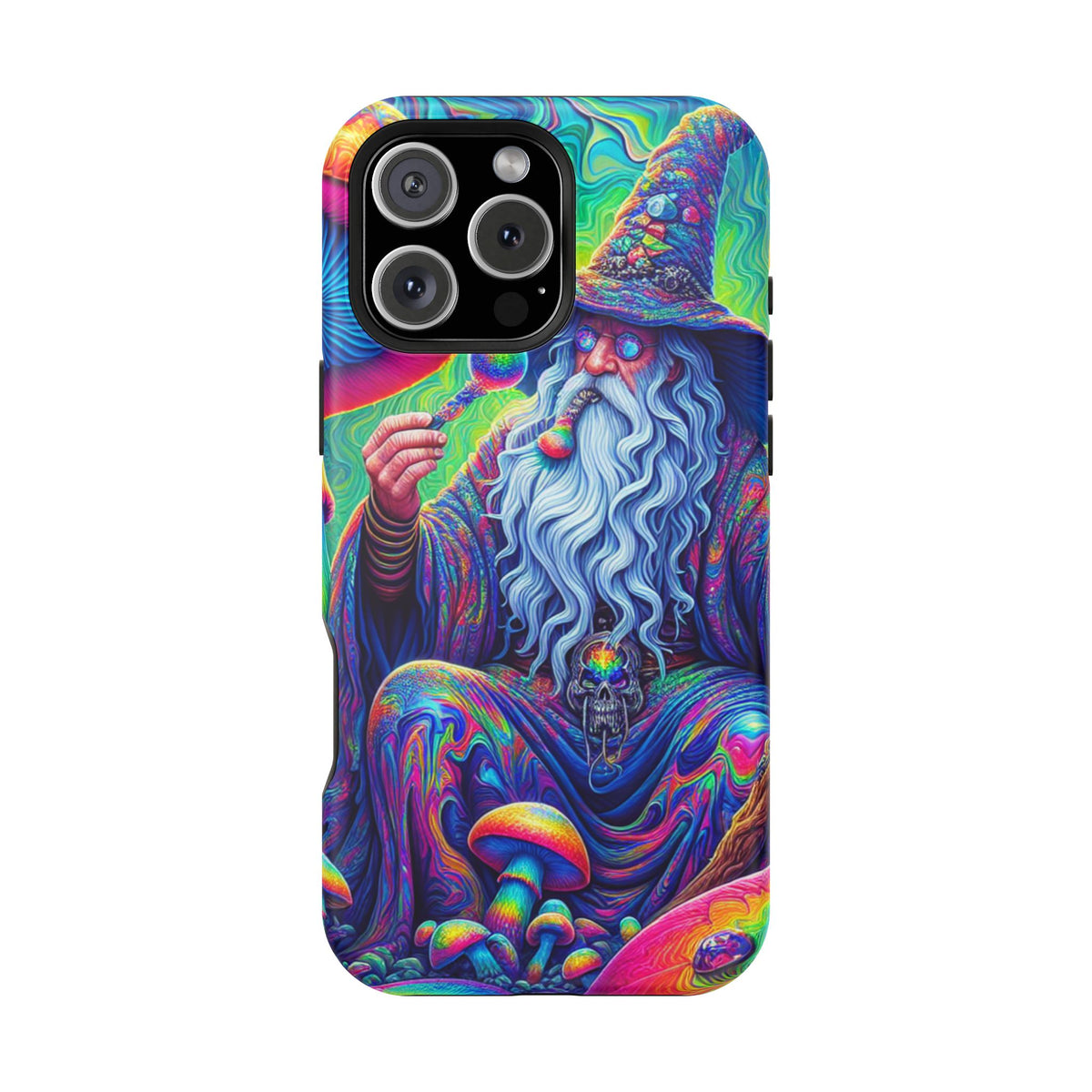 Psychedelic Wizard Phone Case — Impact‑Resistant Protective Cover
