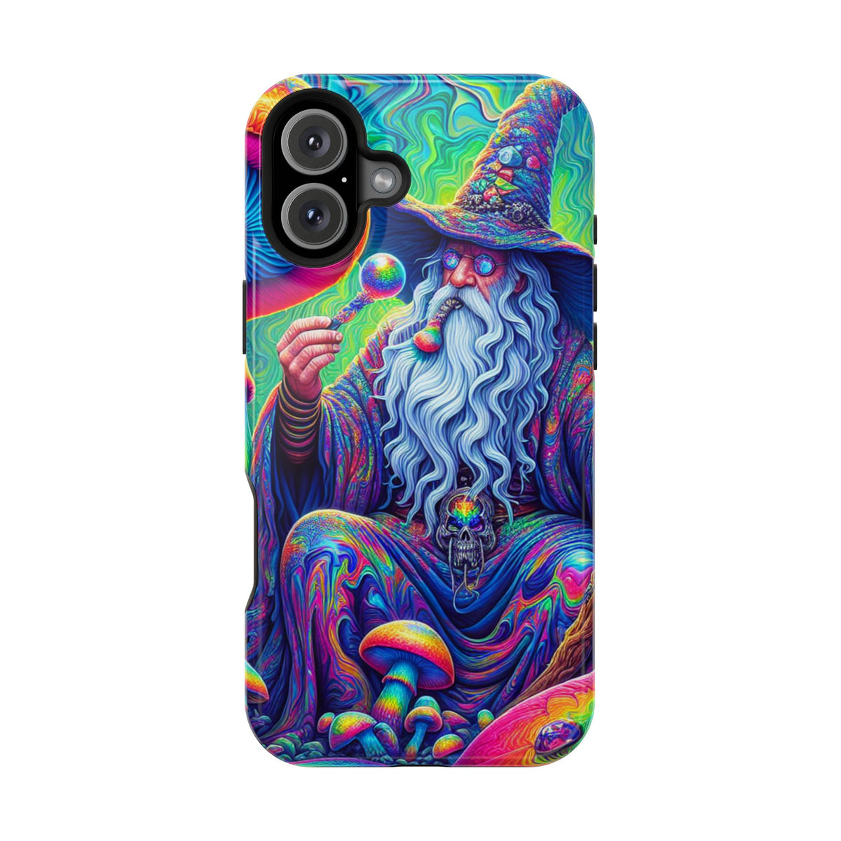 Psychedelic Wizard Phone Case — Impact‑Resistant Protective Cover