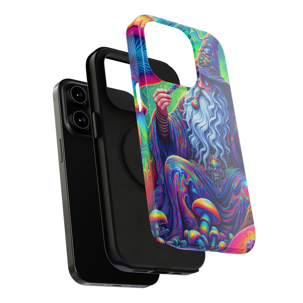 Psychedelic Wizard Phone Case — Impact‑Resistant Protective Cover