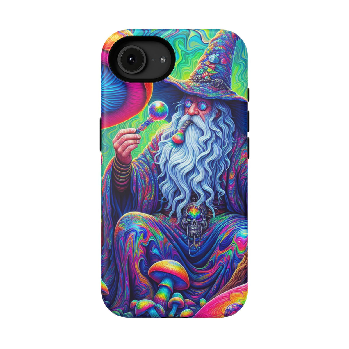 Psychedelic Wizard Phone Case — Impact‑Resistant Protective Cover