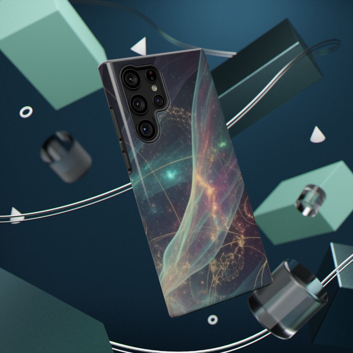 Galaxy Nebula Impact Phone Case — Protective Cosmic Art iPhone Cover