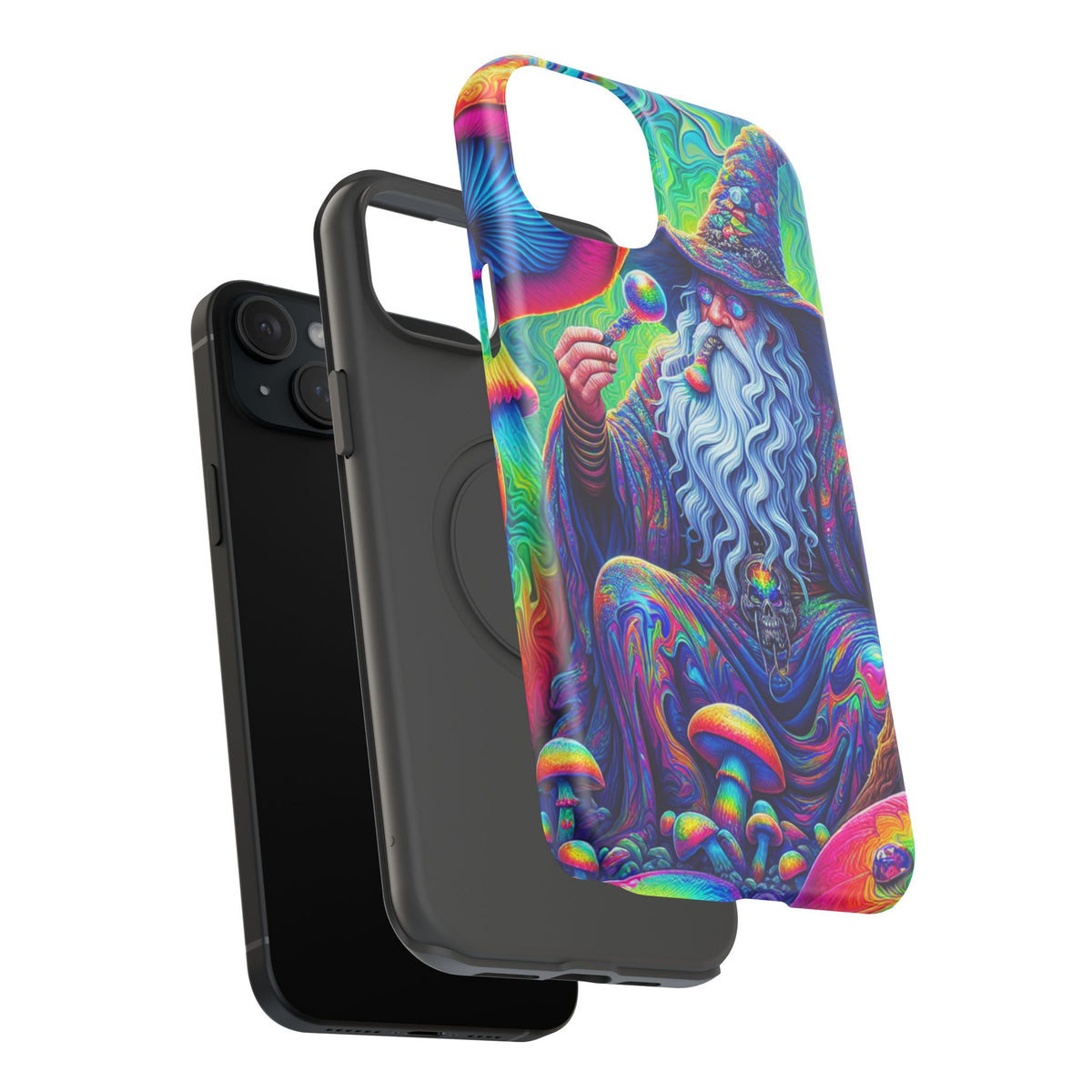 Psychedelic Wizard Phone Case — Impact‑Resistant Protective Cover