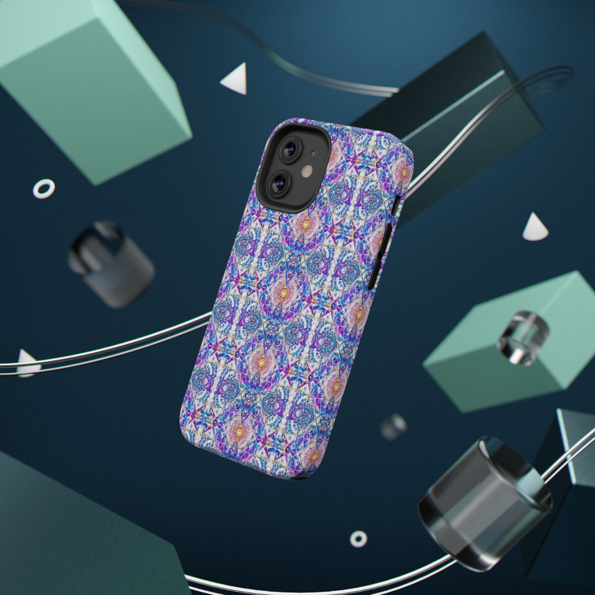 Geometric Pattern Phone Case — Protective Cosmic Art iPhone Cover
