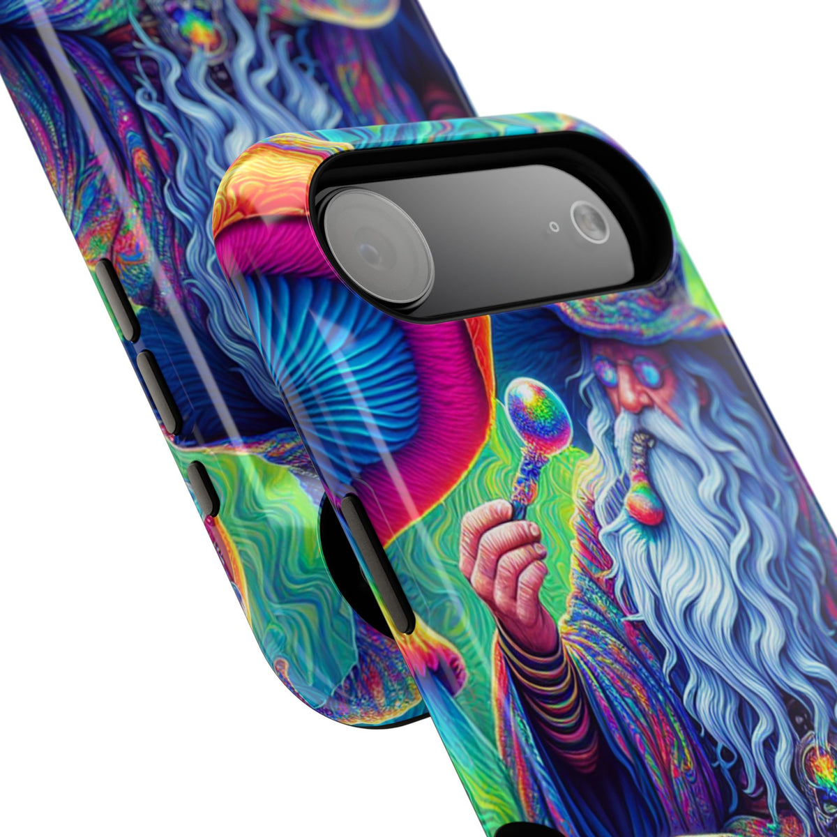 Psychedelic Wizard Phone Case — Impact‑Resistant Protective Cover