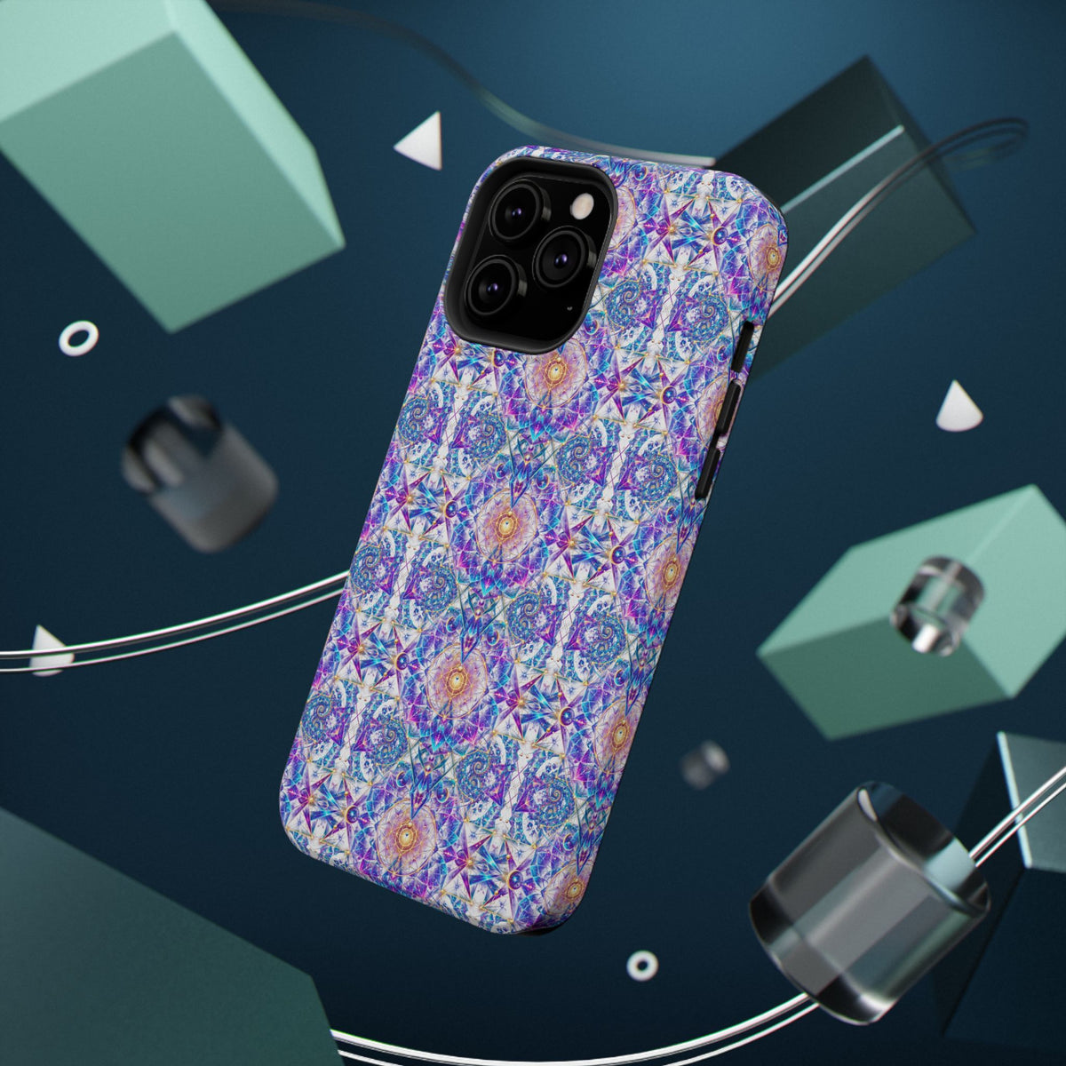 Geometric Pattern Phone Case — Protective Cosmic Art iPhone Cover