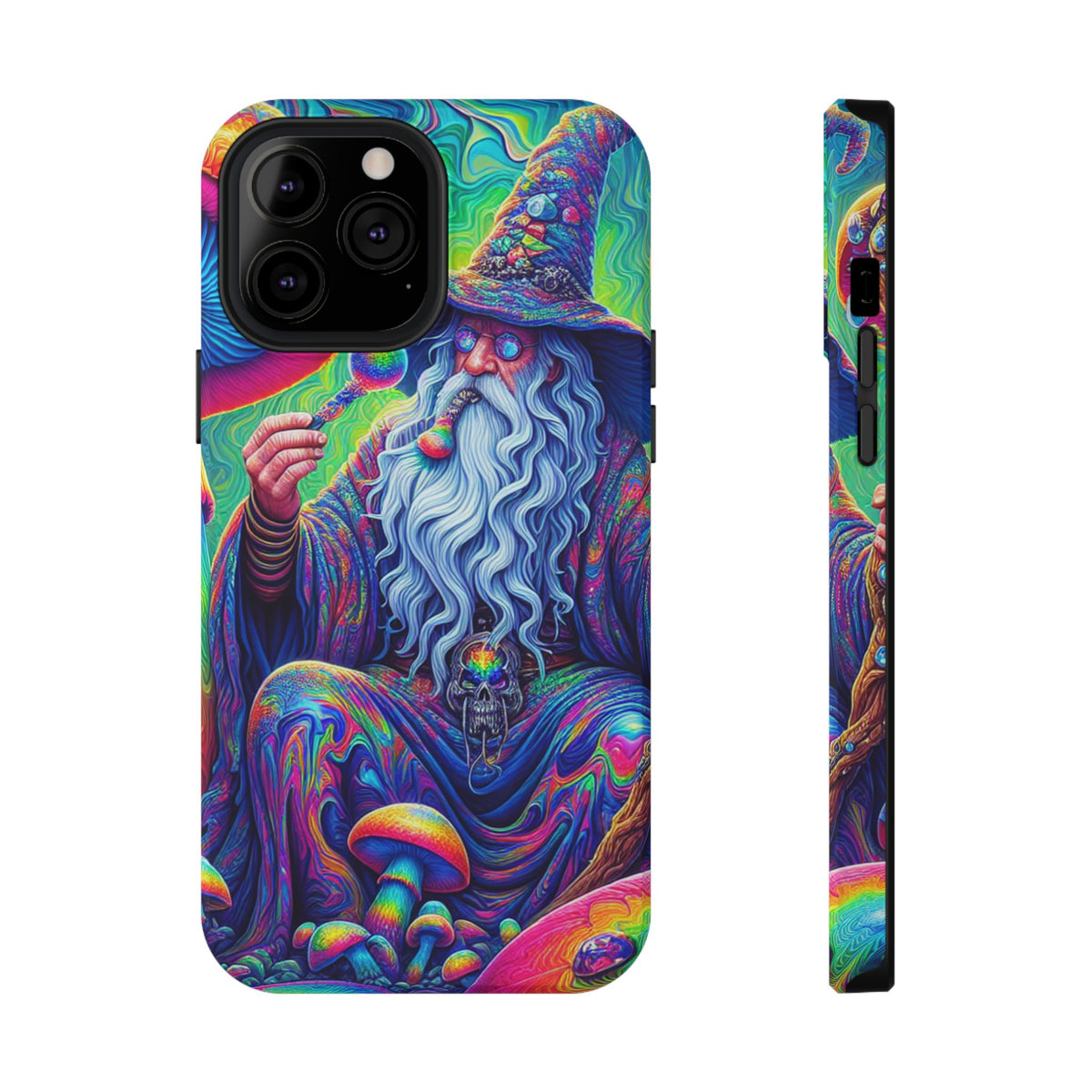 Psychedelic Wizard Phone Case — Impact‑Resistant Protective Cover