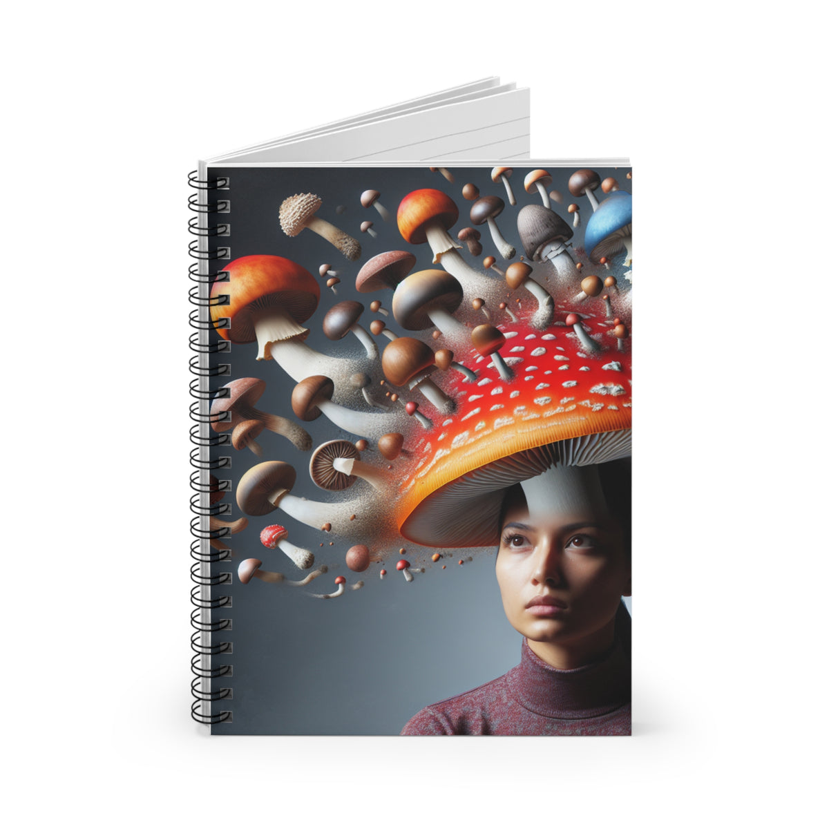 Expand You Mushroom Mind Spiral Notebook - Ruled Line