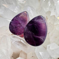 OOAK Purple Fluorite Teardrop Plugs – 5/8" (16mm)