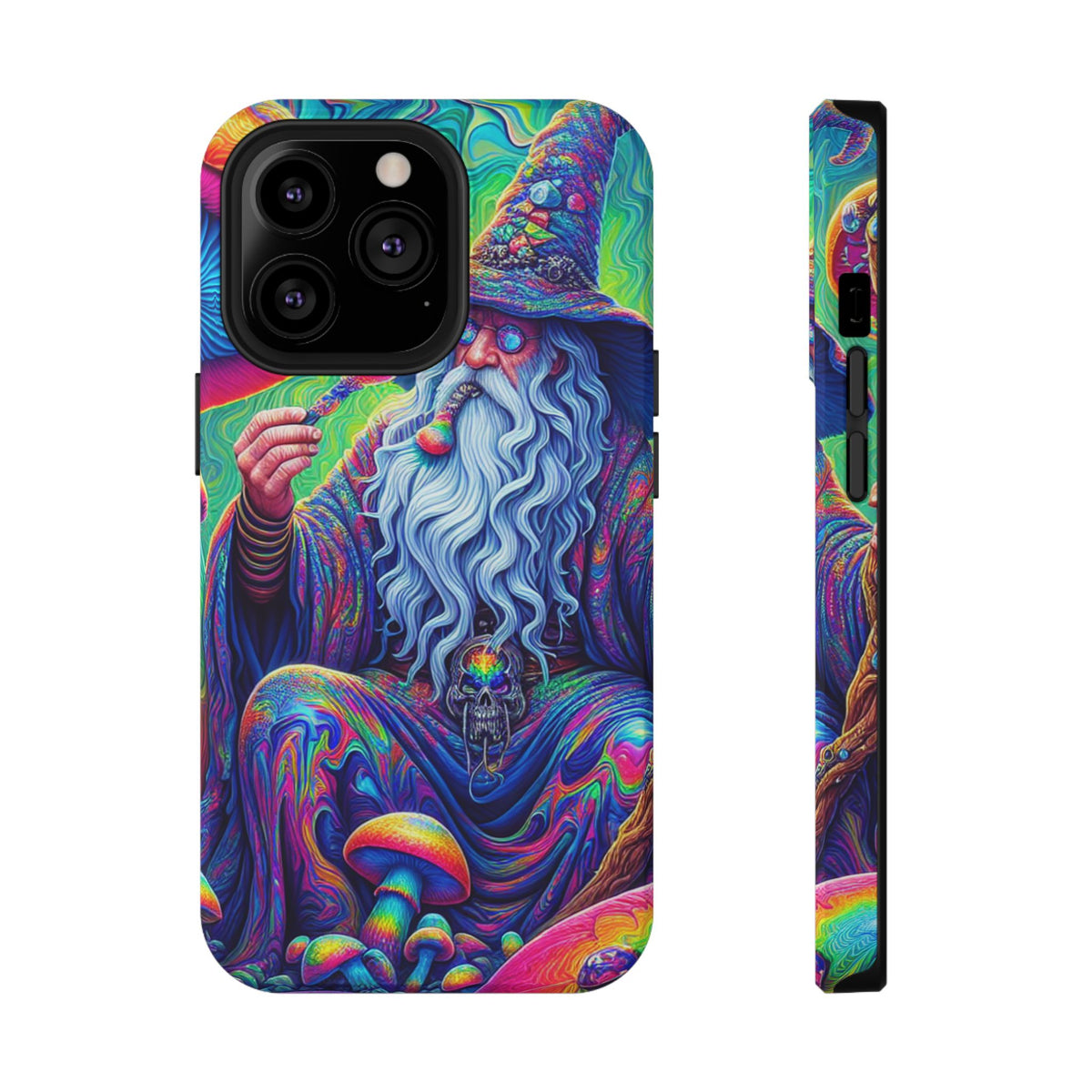 Psychedelic Wizard Phone Case — Impact‑Resistant Protective Cover