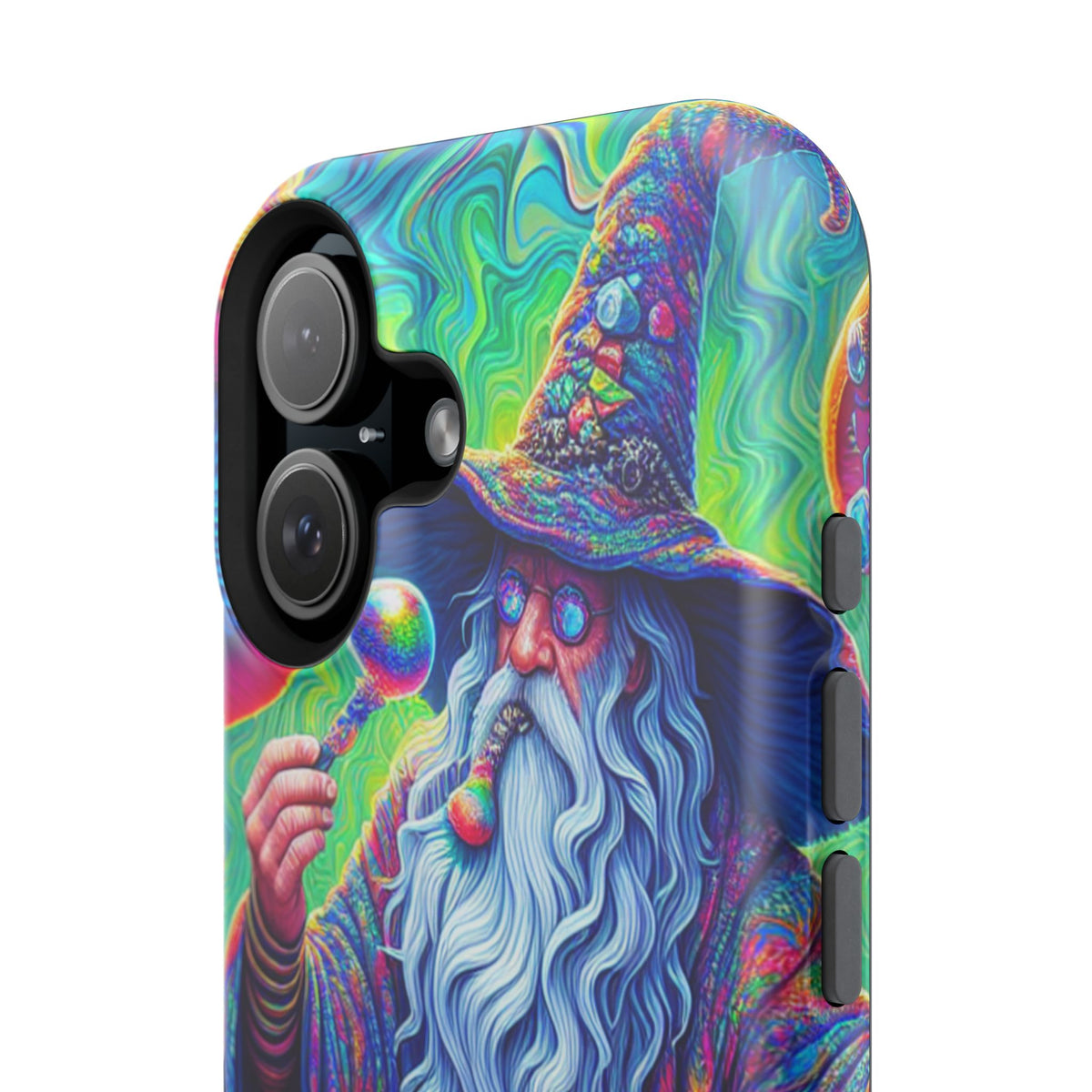 Psychedelic Wizard Phone Case — Impact‑Resistant Protective Cover