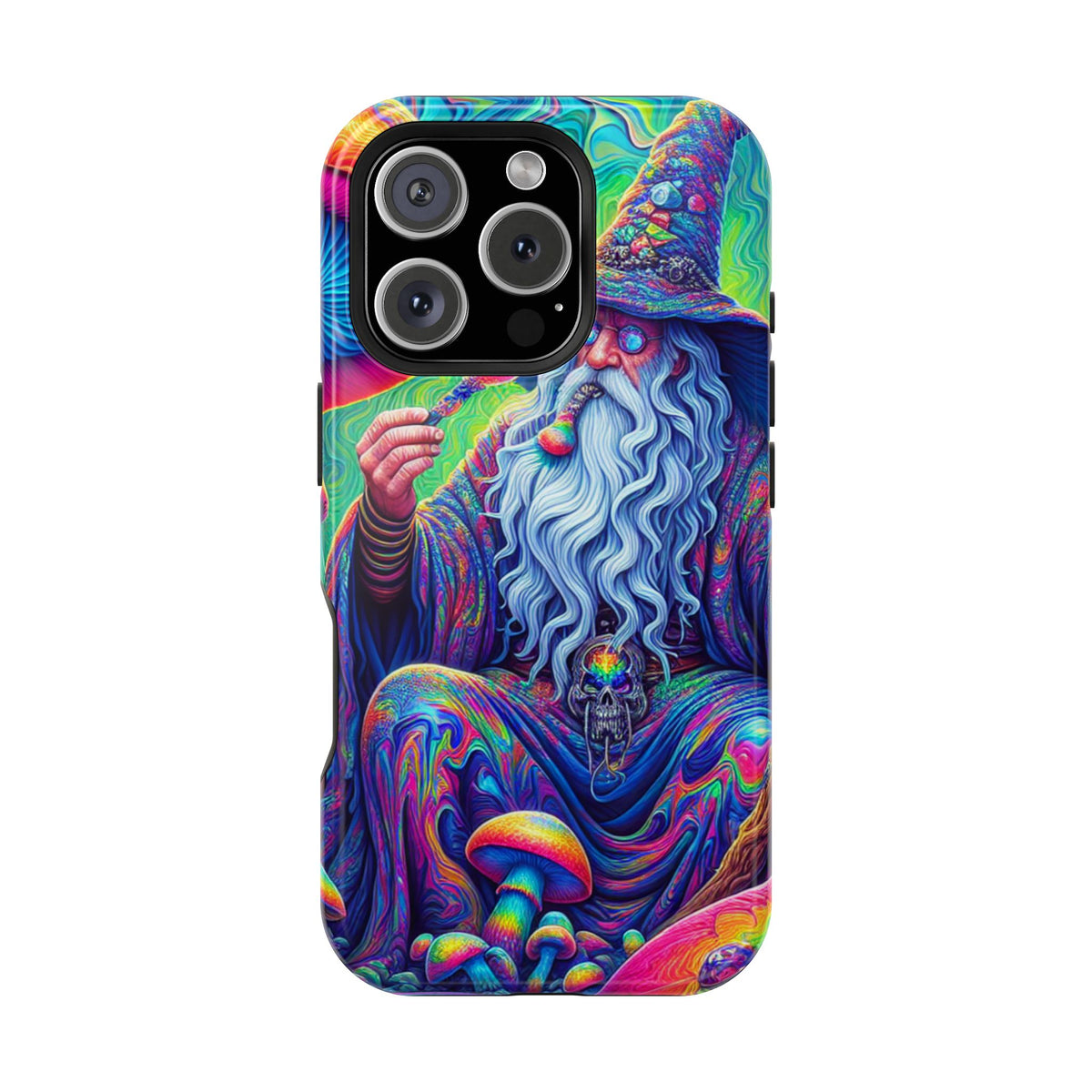 Psychedelic Wizard Phone Case — Impact‑Resistant Protective Cover