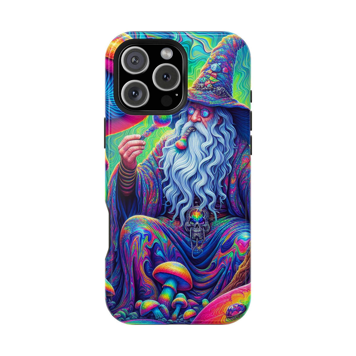 Psychedelic Wizard Phone Case — Impact‑Resistant Protective Cover