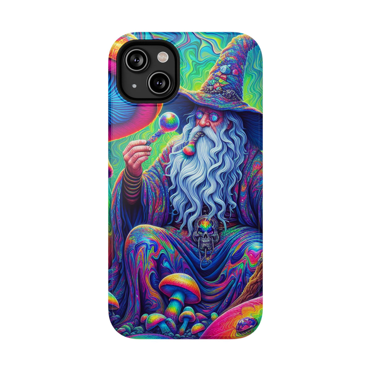 Psychedelic Wizard Phone Case — Impact‑Resistant Protective Cover