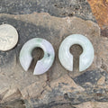OOAK Light Green Jadeite Donut Earrings – 7/16" (11mm)
