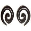 Diamond Spiral Horn Hanging Earrings – Organic Gauges