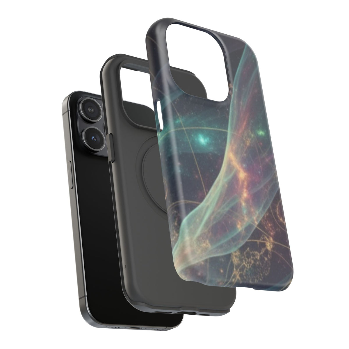 Galaxy Nebula Impact Phone Case — Protective Cosmic Art iPhone Cover