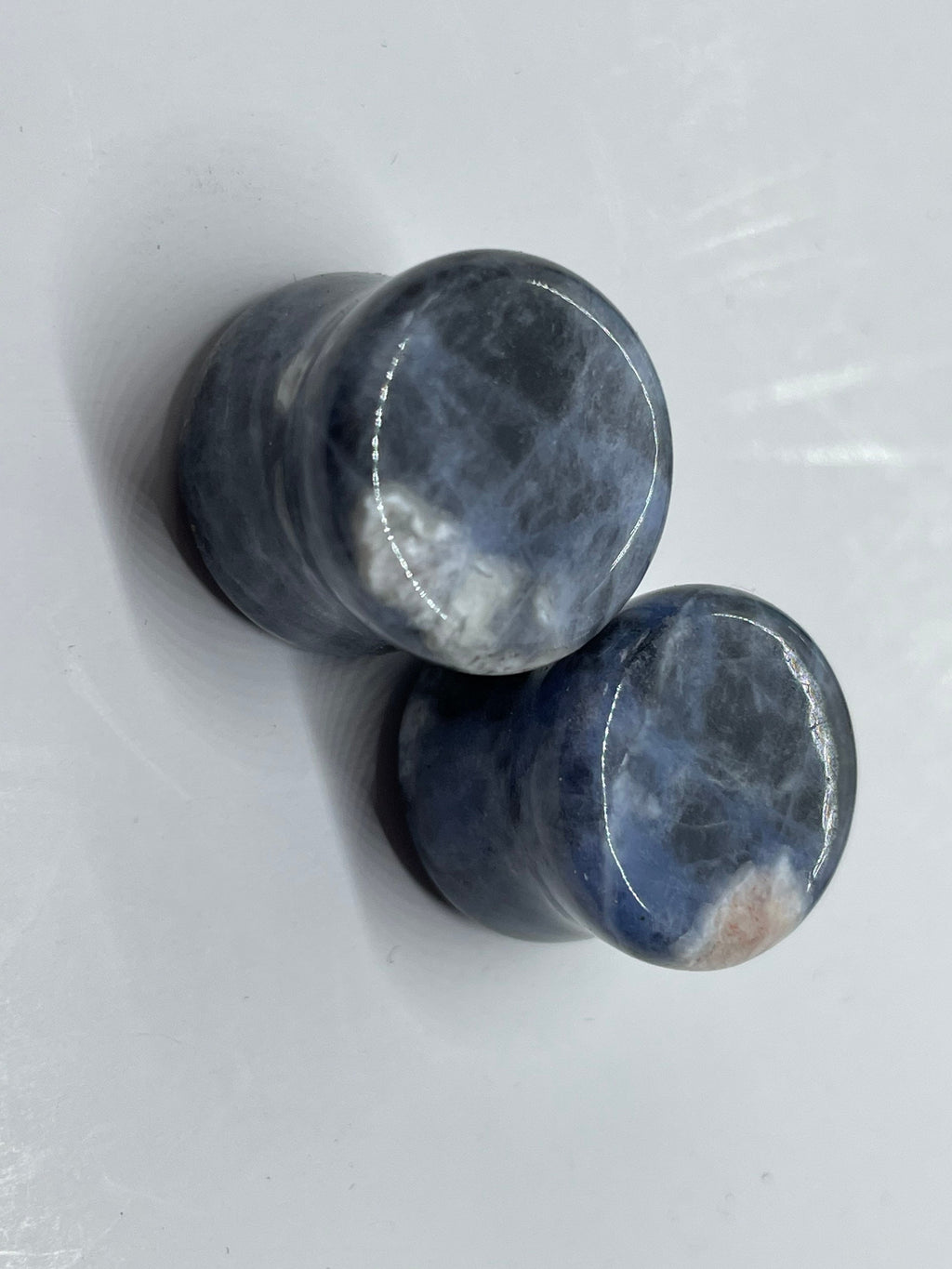 OOAK Sodalite Stone Plugs – 9/16" (14mm)