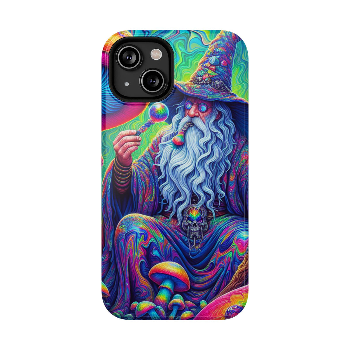 Psychedelic Wizard Phone Case — Impact‑Resistant Protective Cover