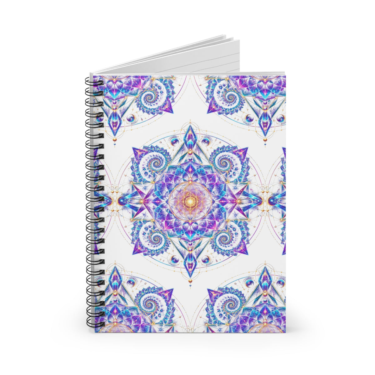 Geometric Mandala Spiral Notebook - Ruled Line