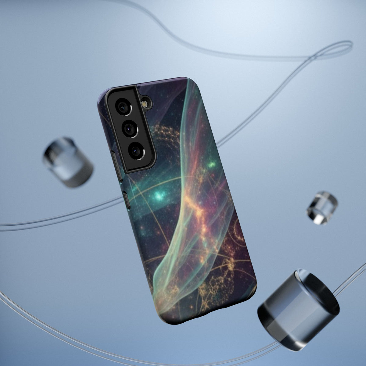 Galaxy Nebula Impact Phone Case — Protective Cosmic Art iPhone Cover